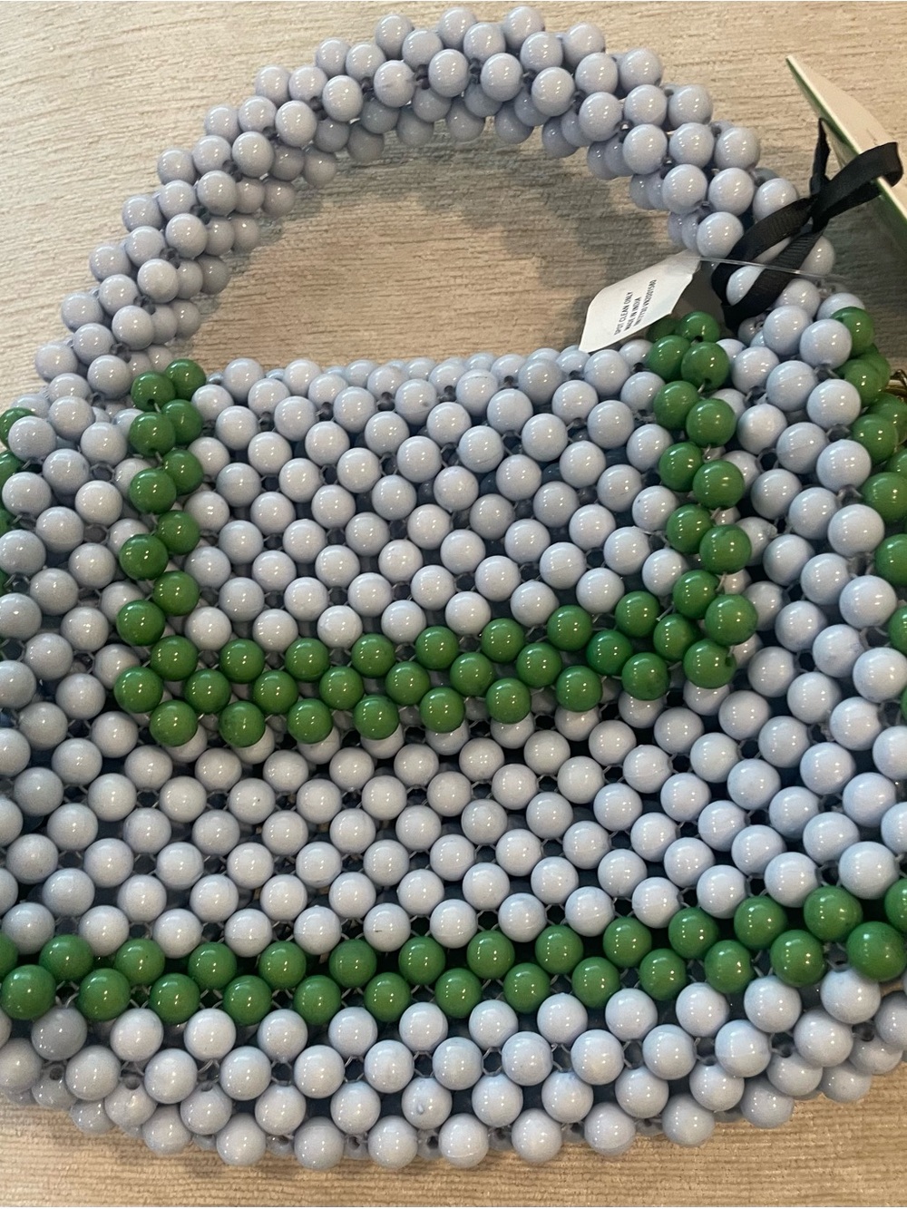 kate spade Beaded Mini Bag in Light Gray and Green